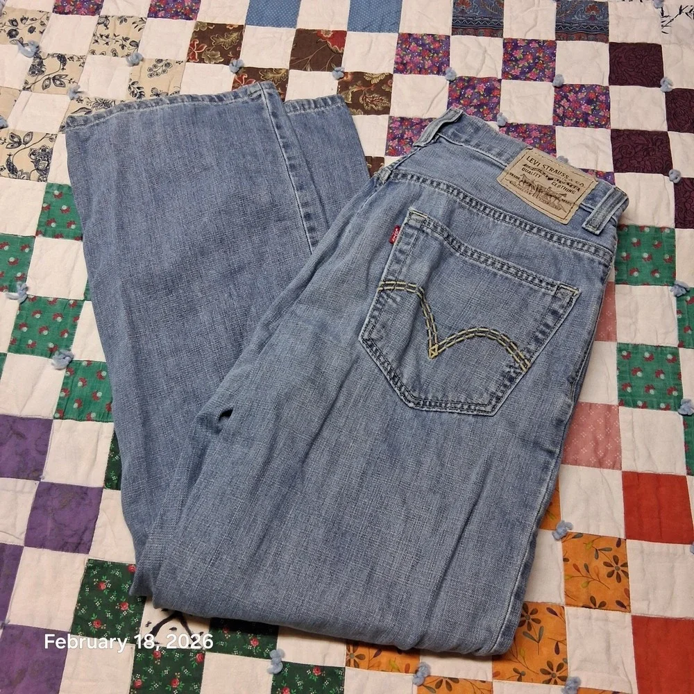 Y2K Levi 559 Relaxed Straight 32x32 Blue Stone Wash Jeans Mens‎